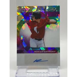 2024 Leaf Vivid Baseball Roman Anthony Purple Crystal Auto 4/6 SP Boston Red Sox